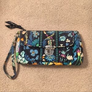 Blue Vera Bradley Wristlet